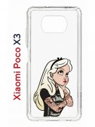 Чехол-накладка Xiaomi Poco X3 (593960) Kruche PRINT Tattoo Girl