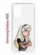 Чехол-накладка Samsung Galaxy A32 (598888) Kruche PRINT Tattoo Girl