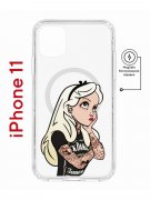 Чехол-накладка Apple iPhone 11 (598890) Kruche PRINT Tattoo Girl