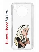 Чехол-накладка Huawei Honor 50 Lite/Nova 8i Kruche Print Tattoo Girl