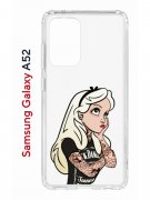 Чехол-накладка Samsung Galaxy A52 Kruche Print Tattoo Girl
