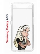 Чехол-накладка Samsung Galaxy A80 Kruche Print Tattoo Girl