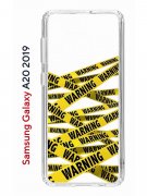 Чехол-накладка Samsung Galaxy A20 2019/A30 2019 Kruche Print Warning