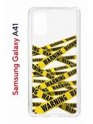 Чехол-накладка Samsung Galaxy A41 Kruche Print Warning