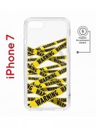 Чехол-накладка iPhone 7/8/SE (2020)/SE (2022) Kruche Magnet Print Warning