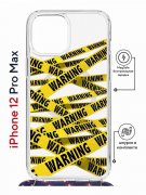 Чехол-накладка iPhone 12 Pro Max Kruche Magrope Print Warning