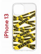 Чехол-накладка iPhone 13 Kruche Print Warning