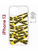Чехол-накладка Apple iPhone 13 (610627) Kruche PRINT Warning
