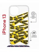 Чехол-накладка iPhone 13 Kruche Magrope Print Warning