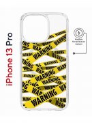 Чехол-накладка Apple iPhone 13 Pro (610631) Kruche PRINT Warning