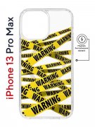 Чехол-накладка Apple iPhone 13 Pro Max (610637) Kruche PRINT Warning