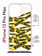 Чехол-накладка iPhone 13 Pro Max Kruche Magrope Print Warning