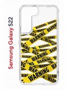 Чехол-накладка Samsung Galaxy S22 (610633) Kruche PRINT Warning