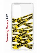 Чехол-накладка Samsung Galaxy A72 (598893) Kruche PRINT Warning
