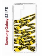 Чехол-накладка Samsung Galaxy S21 FE Kruche Print Warning