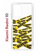 Чехол-накладка Xiaomi Redmi 10 (612846) Kruche PRINT Warning