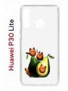 Чехол-накладка Huawei P30 Lite/Honor 20S/Honor 20 Lite/Nova 4e Kruche Print Авокотики
