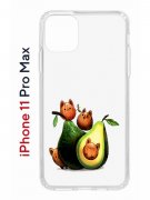 Чехол-накладка iPhone 11 Pro Max Kruche Print Авокотики