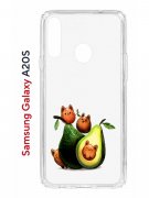 Чехол-накладка Samsung Galaxy A20S (588937) Kruche PRINT Авокотики