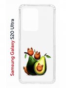 Чехол-накладка Samsung Galaxy S20 Ultra Kruche Print Авокотики