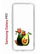Чехол-накладка Samsung Galaxy M11/A11 Kruche Print Авокотики