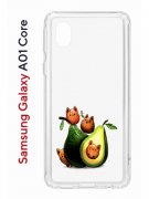 Чехол-накладка Samsung Galaxy A01 Core (593952) Kruche PRINT Авокотики