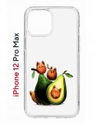 Чехол-накладка iPhone 12 Pro Max Kruche Print Авокотики
