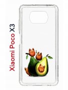Чехол-накладка Xiaomi Poco X3/Poco X3 Pro Kruche Print Авокотики