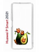 Чехол-накладка Huawei P Smart 2021 Kruche Print Авокотики