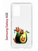 Чехол-накладка Samsung Galaxy A32 (598888) Kruche PRINT Авокотики