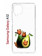 Чехол-накладка Samsung Galaxy A12 (608589) Kruche PRINT Авокотики