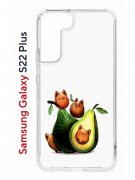 Чехол-накладка Samsung Galaxy S22 Plus Kruche Print Авокотики