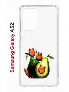 Чехол-накладка Samsung Galaxy A52 Kruche Print Авокотики