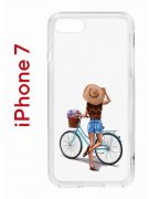 Чехол-накладка iPhone 7/8/SE (2020) Kruche Print Велосипедная прогулка