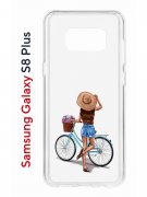 Чехол-накладка Samsung Galaxy S8 Plus Kruche Print Велосипедная прогулка