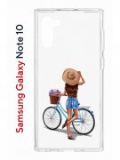 Чехол-накладка Samsung Galaxy Note 10 Kruche Print Велосипедная прогулка