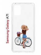 Чехол-накладка Samsung Galaxy A71 Kruche Print Велосипедная прогулка