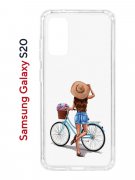 Чехол-накладка Samsung Galaxy S20 Kruche Print Велосипедная прогулка