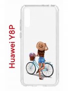 Чехол-накладка Huawei Y8p/Honor 30i/P Smart S 2020 Kruche Print Велосипедная прогулка