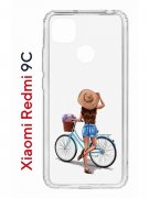 Чехол-накладка Xiaomi Redmi 9C Kruche Print Велосипедная прогулка