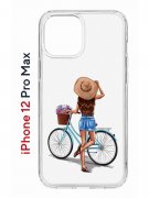 Чехол-накладка iPhone 12 Pro Max Kruche Print Велосипедная прогулка