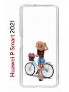 Чехол-накладка Huawei P Smart 2021 (594564) Kruche PRINT Велосипедная прогулка