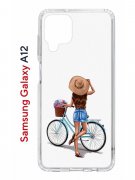 Чехол-накладка Samsung Galaxy A12 (594609) Kruche PRINT Велосипедная прогулка