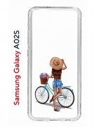 Чехол-накладка Samsung Galaxy A02s (594636) Kruche PRINT Велосипедная прогулка