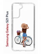 Чехол-накладка Samsung Galaxy S21 Plus Kruche Print Велосипедная прогулка