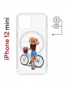 Чехол-накладка iPhone 12 mini Kruche Magnet Print Велосипедная прогулка