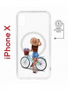 Чехол-накладка Apple iPhone X (598892) Kruche PRINT Велосипедная прогулка