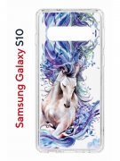 Чехол-накладка Samsung Galaxy S10 Kruche Print Грация