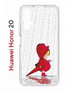 Чехол-накладка Huawei Honor 20/Nova 5T Kruche Print Девочка с зонтом