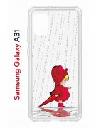 Чехол-накладка Samsung Galaxy A31 Kruche Print Девочка с зонтом